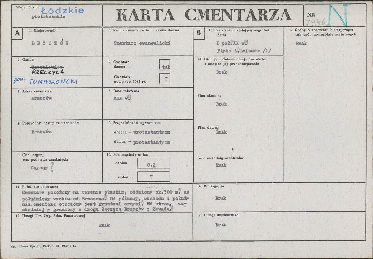Karta cmentarza, skan nr 1