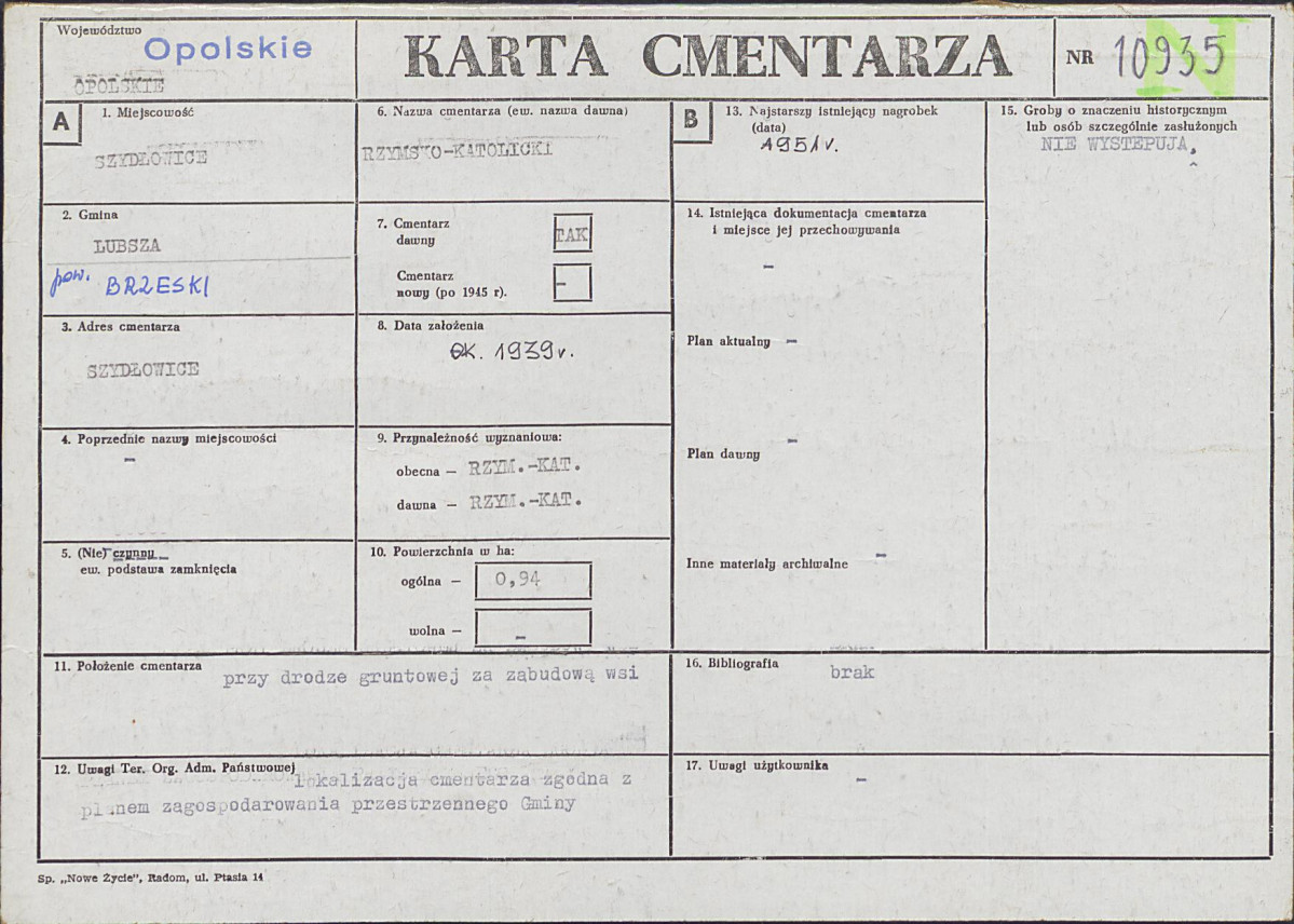 Karta cmentarza, skan nr 1