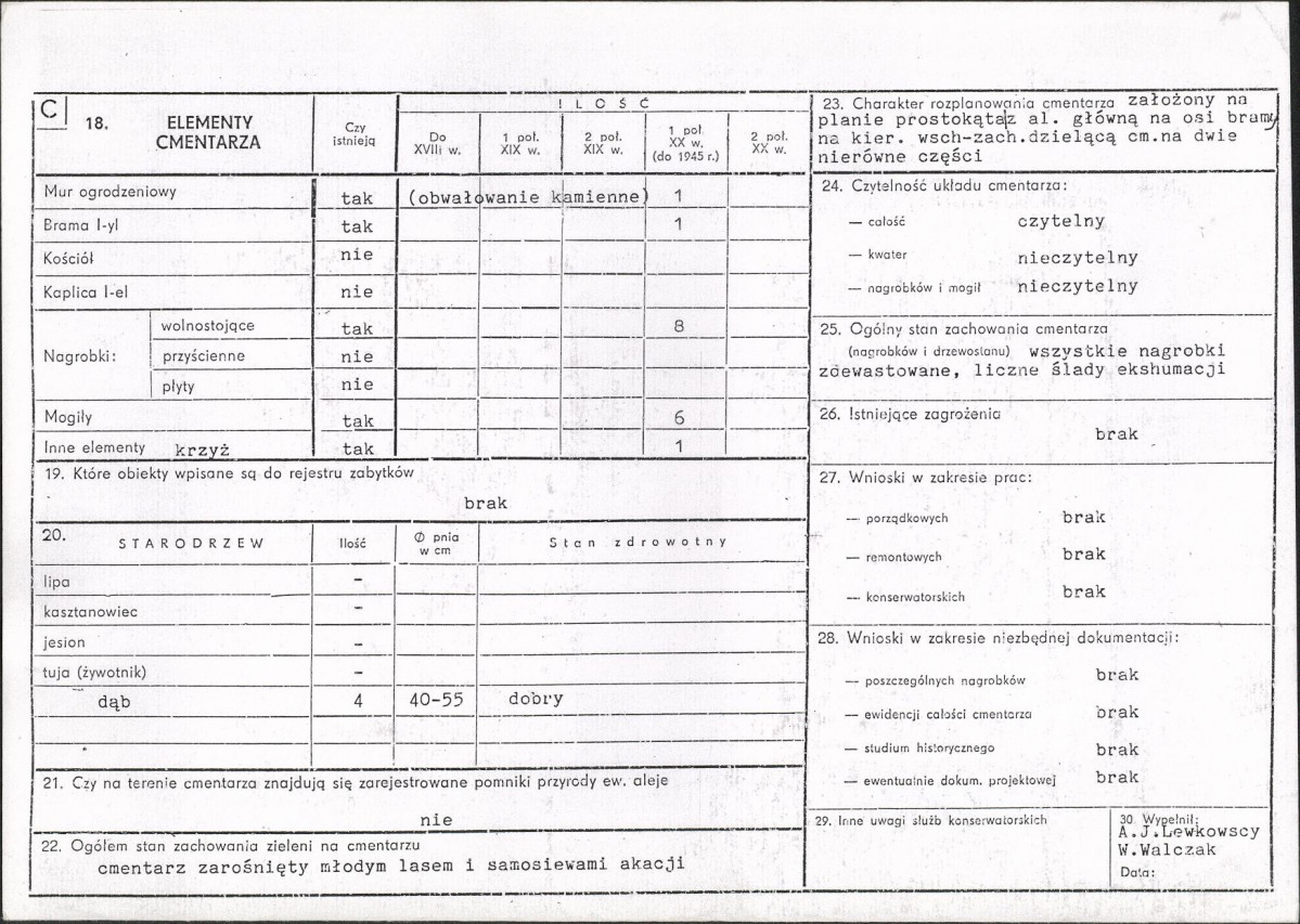 Karta cmentarza, skan nr 2