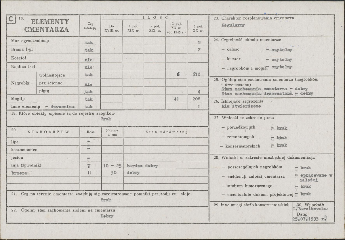 Karta cmentarza, skan nr 2