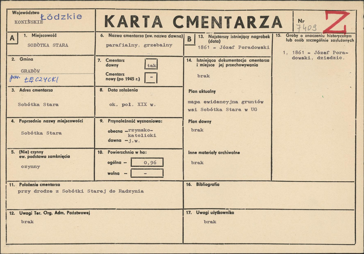 Karta cmentarza, skan nr 1