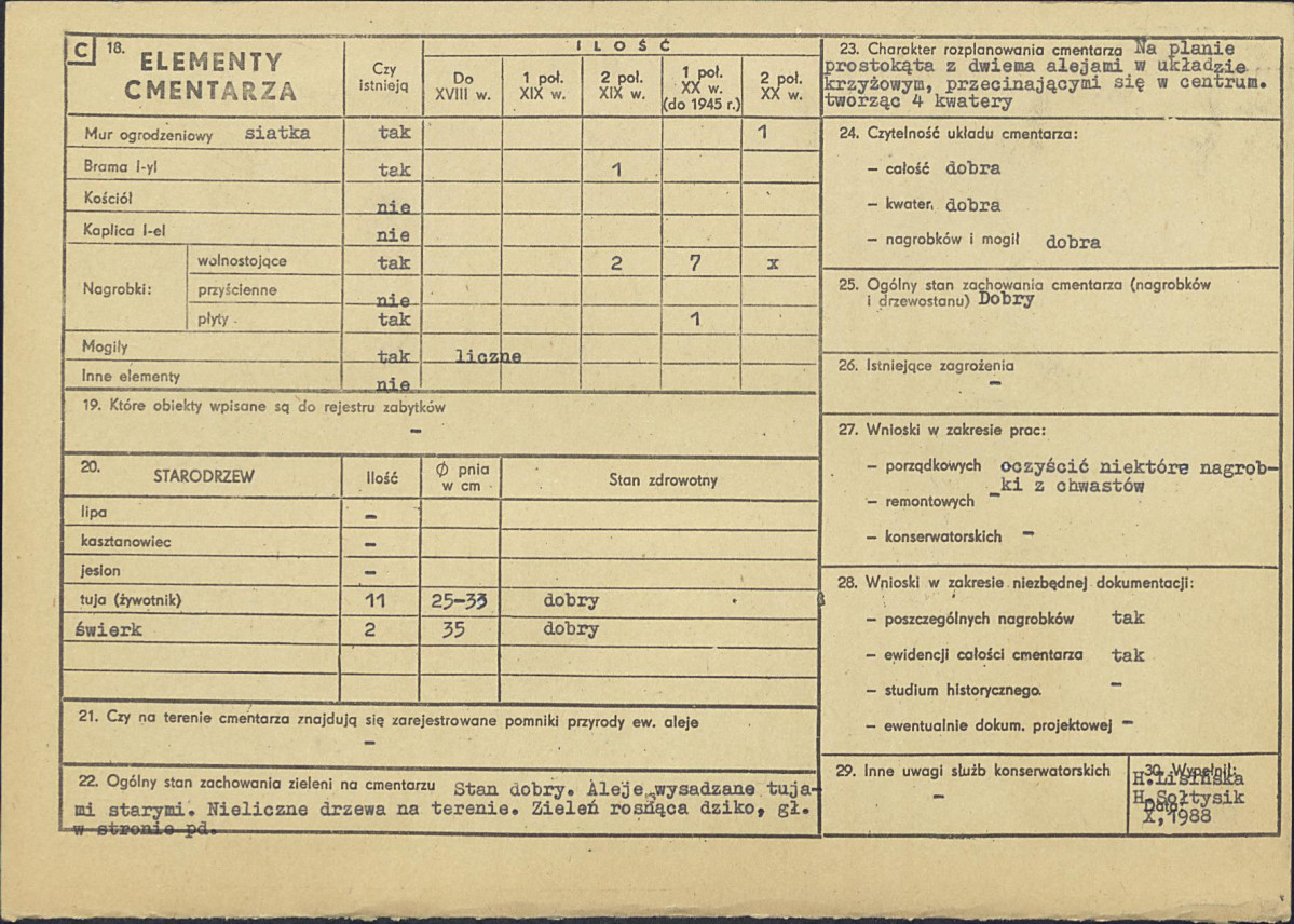 Karta cmentarza, skan nr 2