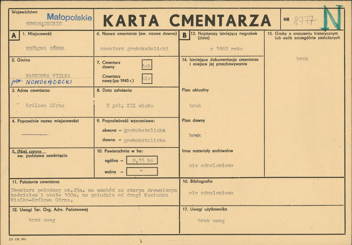 Karta cmentarza, skan nr 1