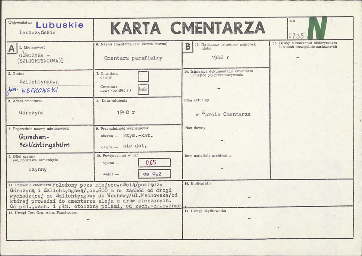 Karta cmentarza, skan nr 1