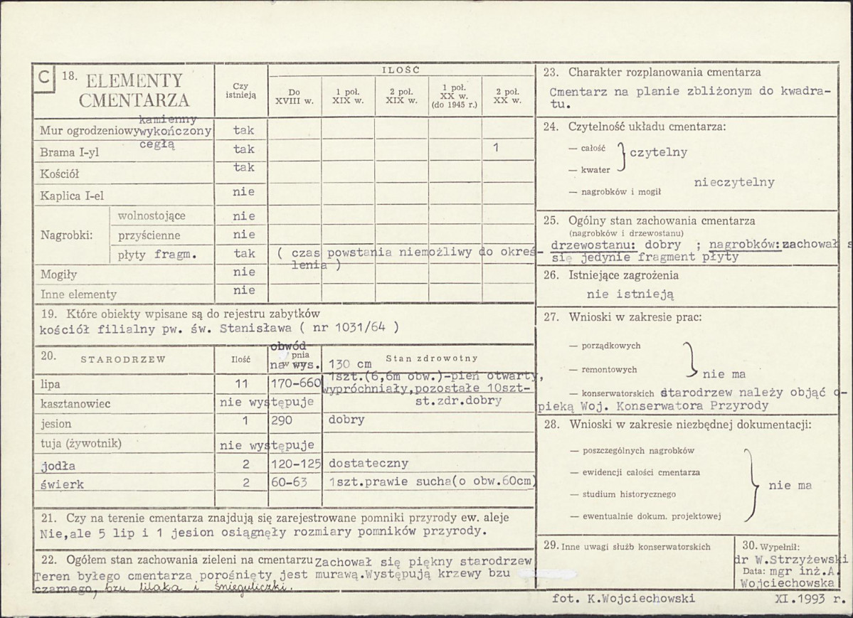 Karta cmentarza, skan nr 2