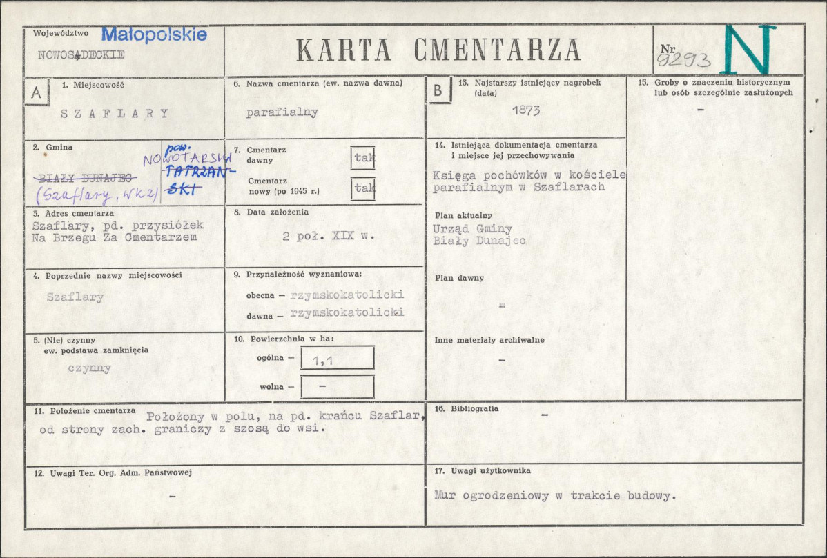 Karta cmentarza, skan nr 1