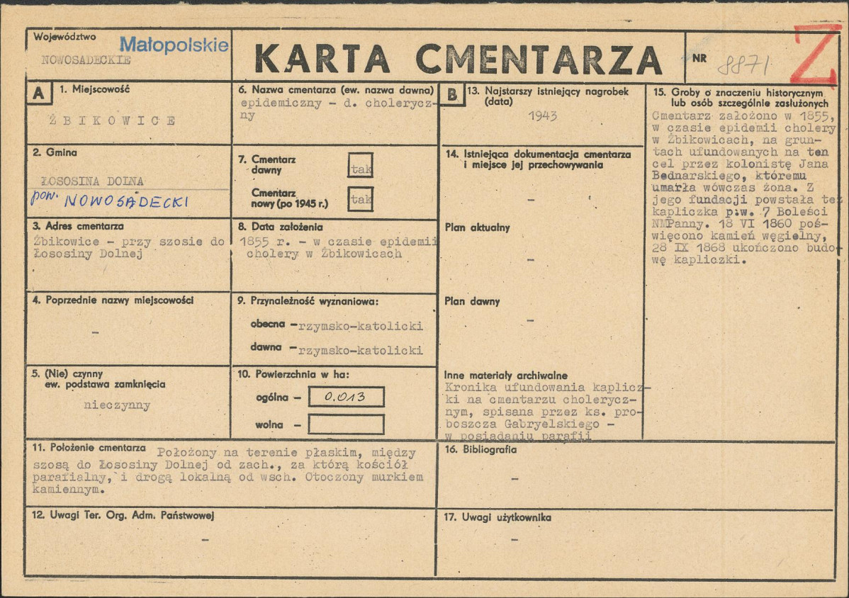 Karta cmentarza, skan nr 1