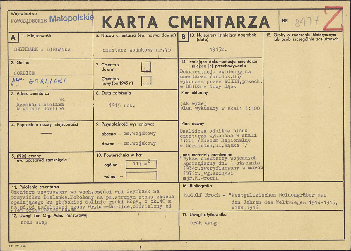 Karta cmentarza, skan nr 1