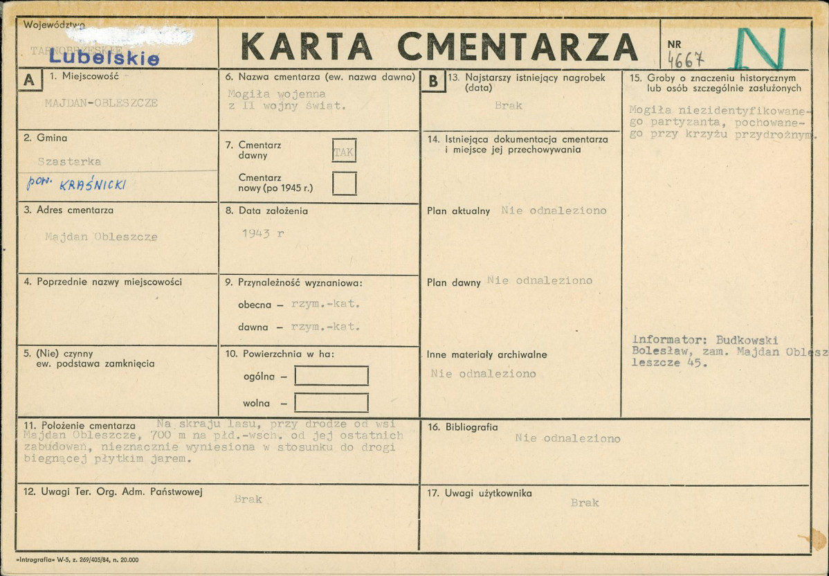Karta cmentarza, skan nr 1