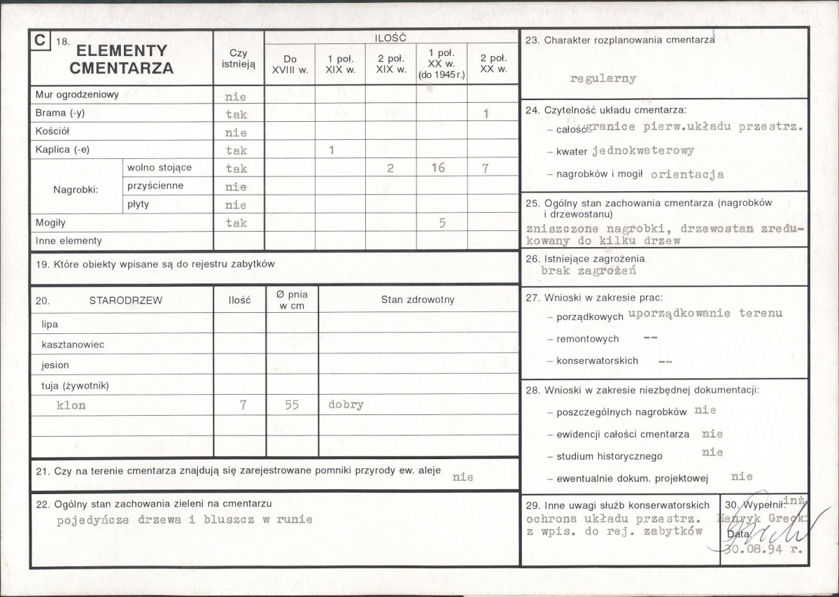 Karta cmentarza, skan nr 2