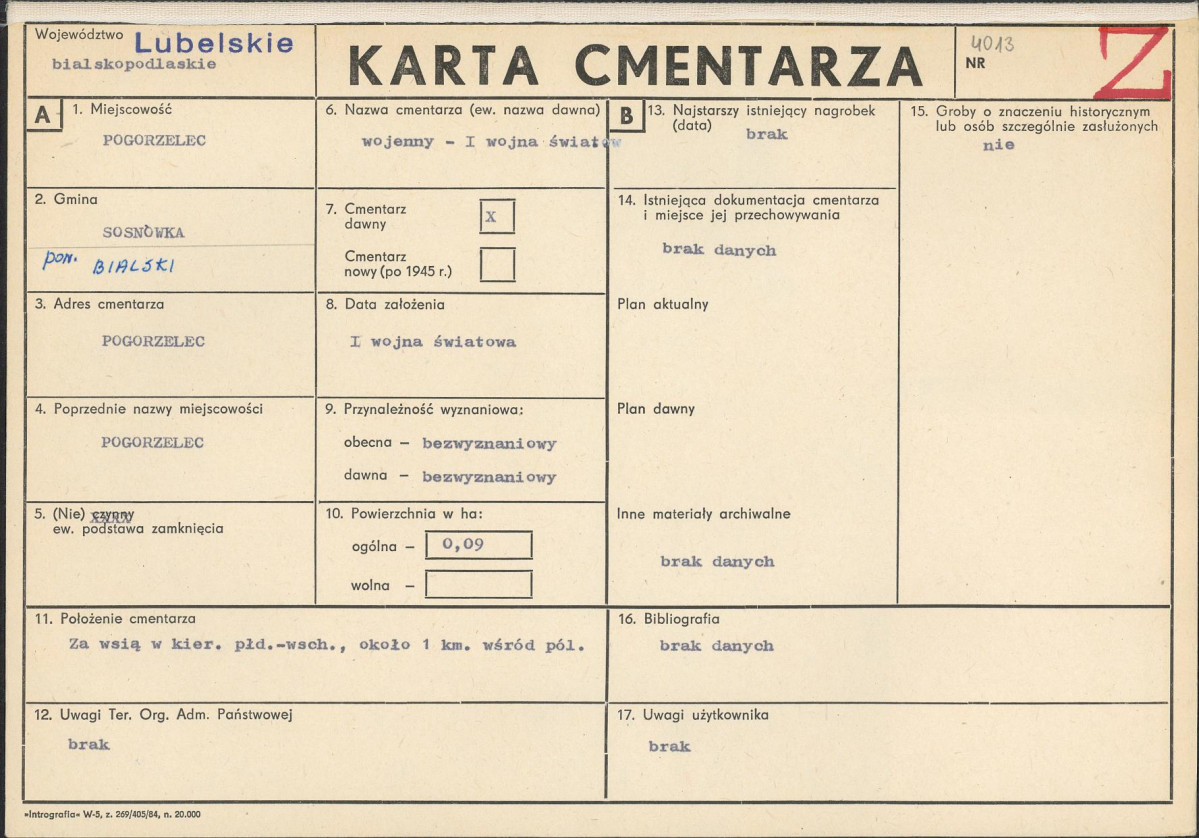 Karta cmentarza, skan nr 1