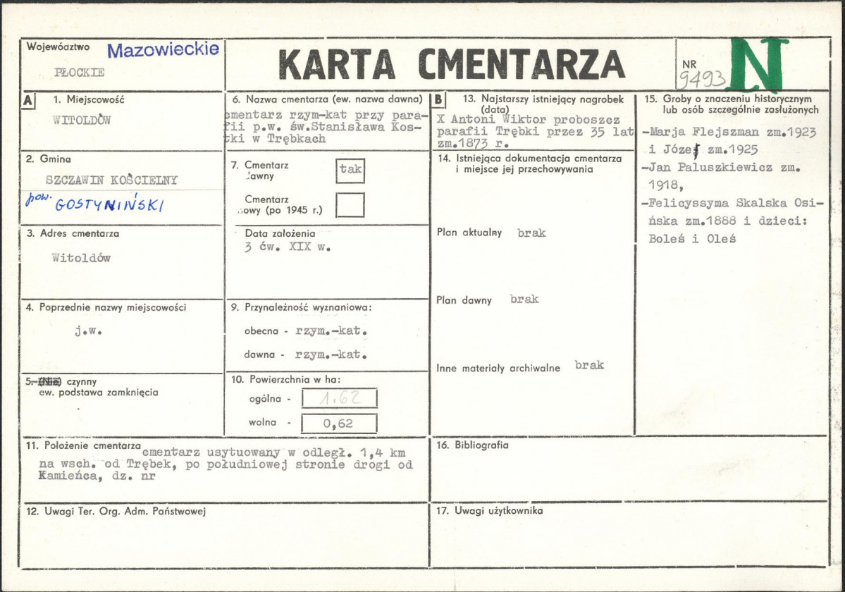 Karta cmentarza, skan nr 1