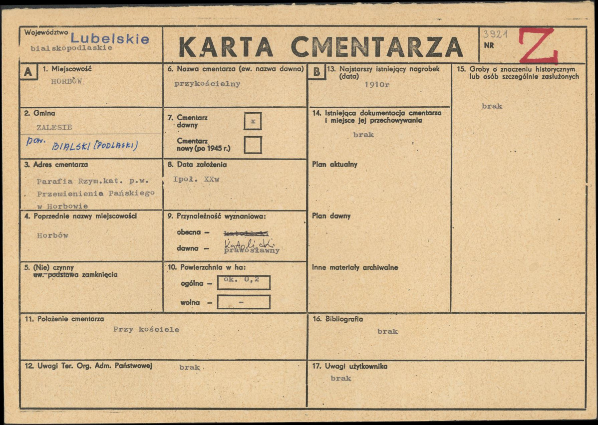 Karta cmentarza, skan nr 1