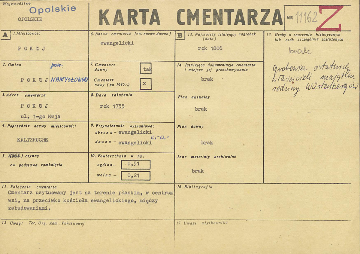 Karta cmentarza, skan nr 1
