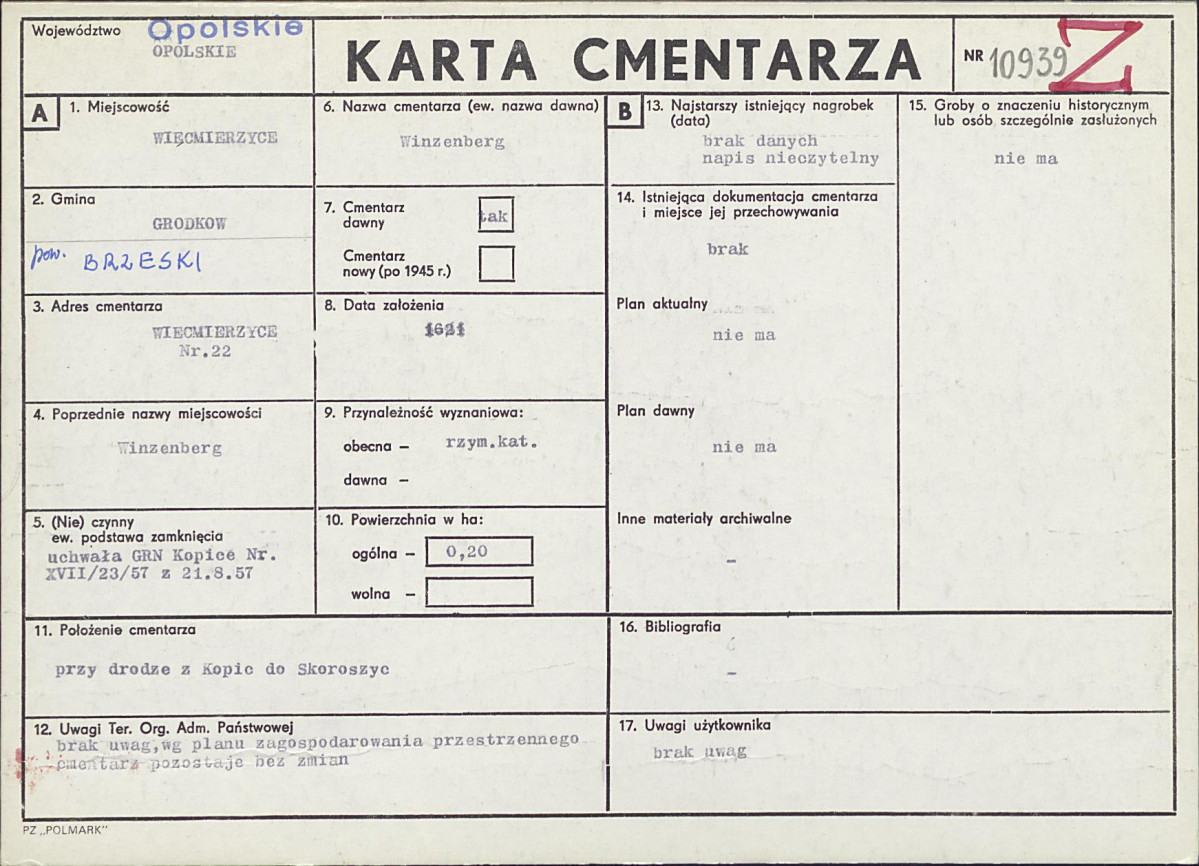 Karta cmentarza, skan nr 1