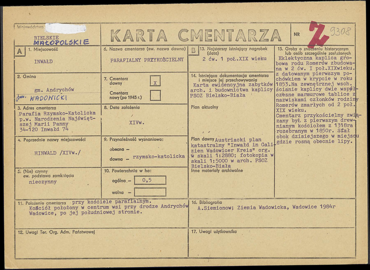 Karta cmentarza, skan nr 1