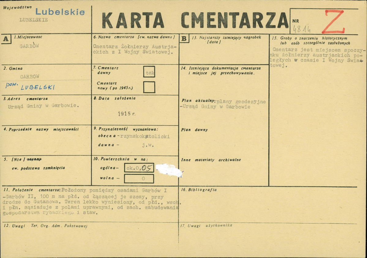 Karta cmentarza, skan nr 1