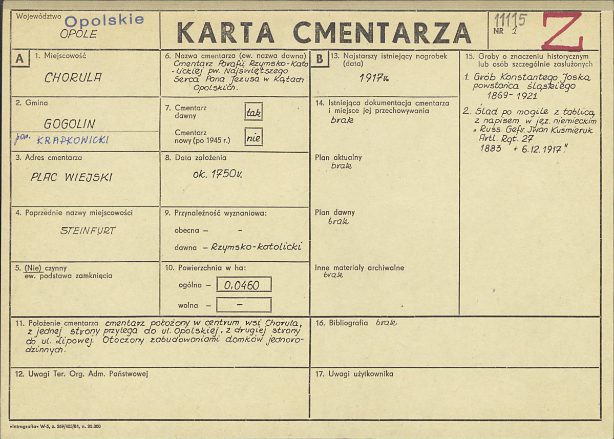 Karta cmentarza, skan nr 1