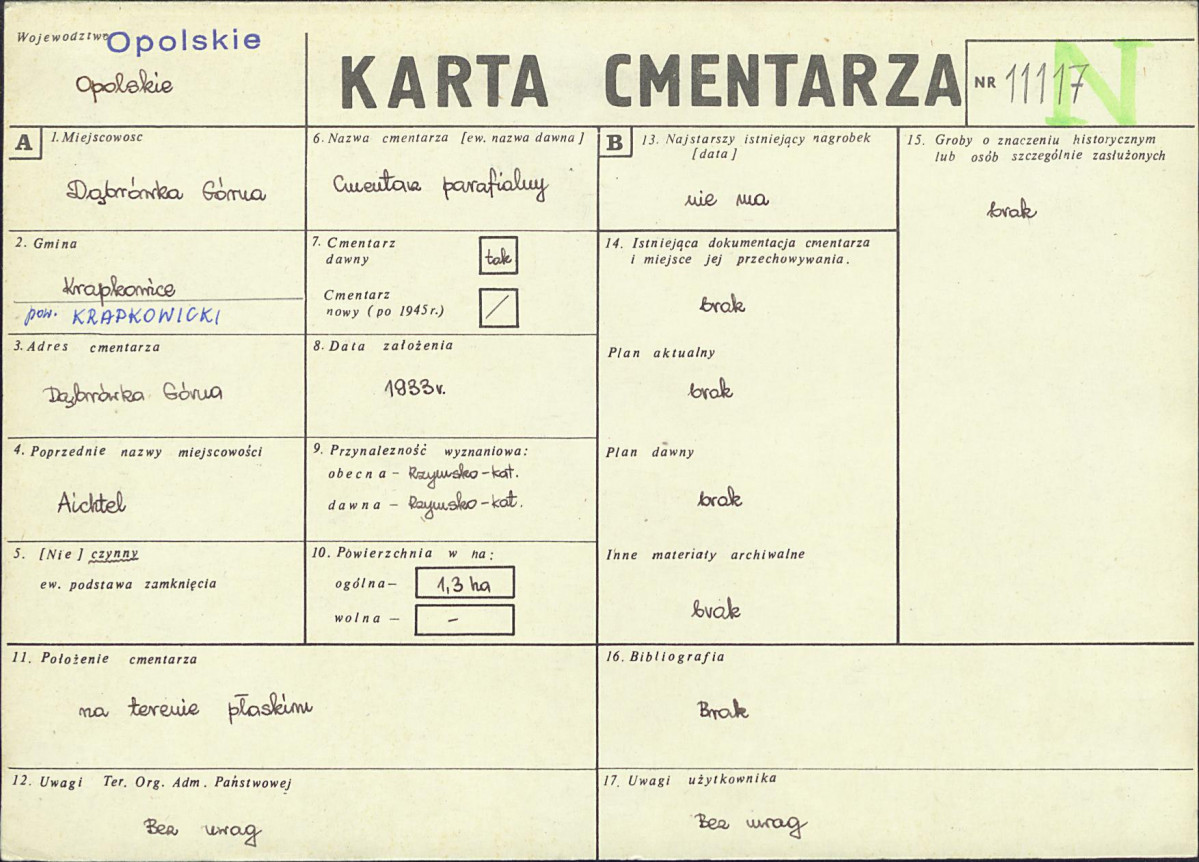 Karta cmentarza, skan nr 1