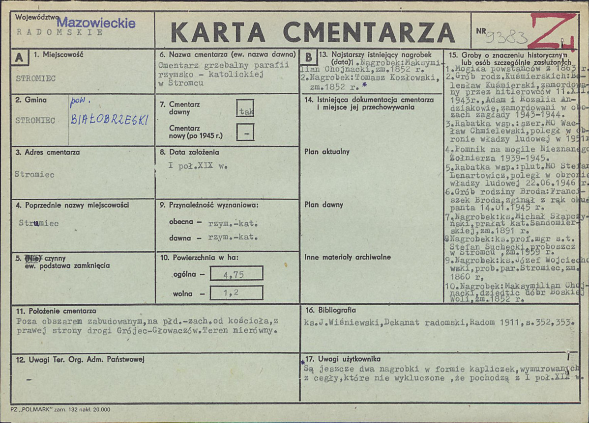 Karta cmentarza, skan nr 1