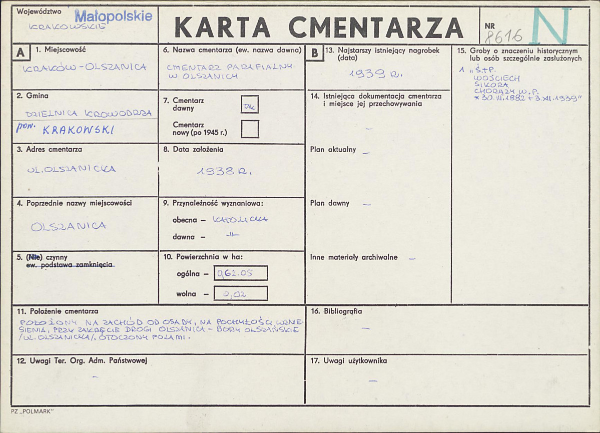 Karta cmentarza, skan nr 1