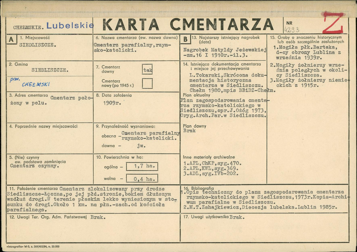 Karta cmentarza, skan nr 1