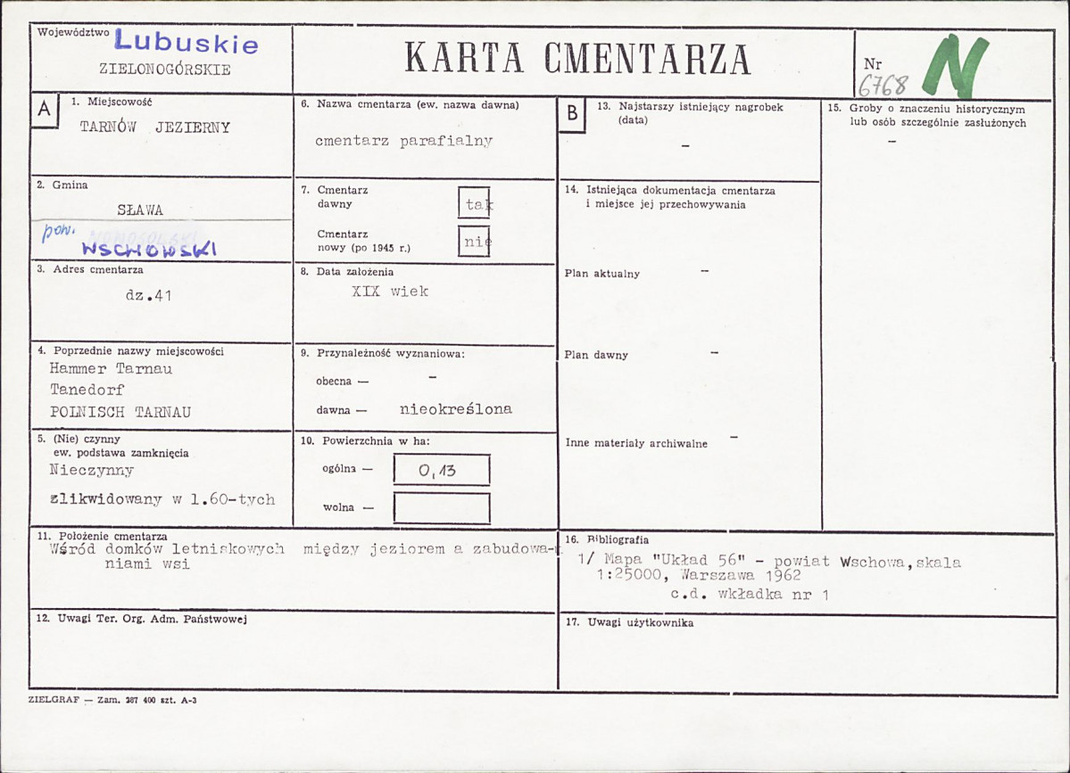 Karta cmentarza, skan nr 1