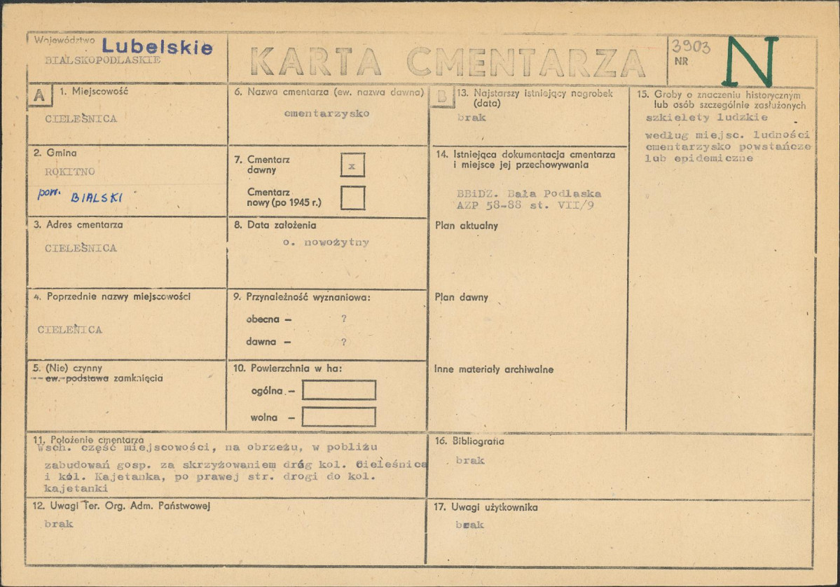 Karta cmentarza, skan nr 1