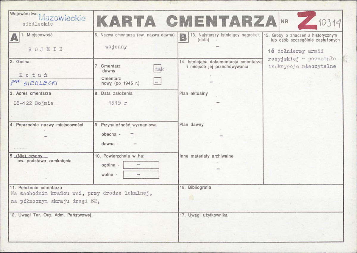 Karta cmentarza, skan nr 1