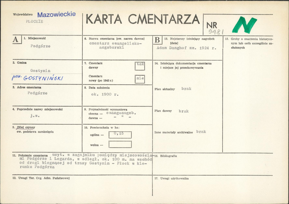 Karta cmentarza, skan nr 1