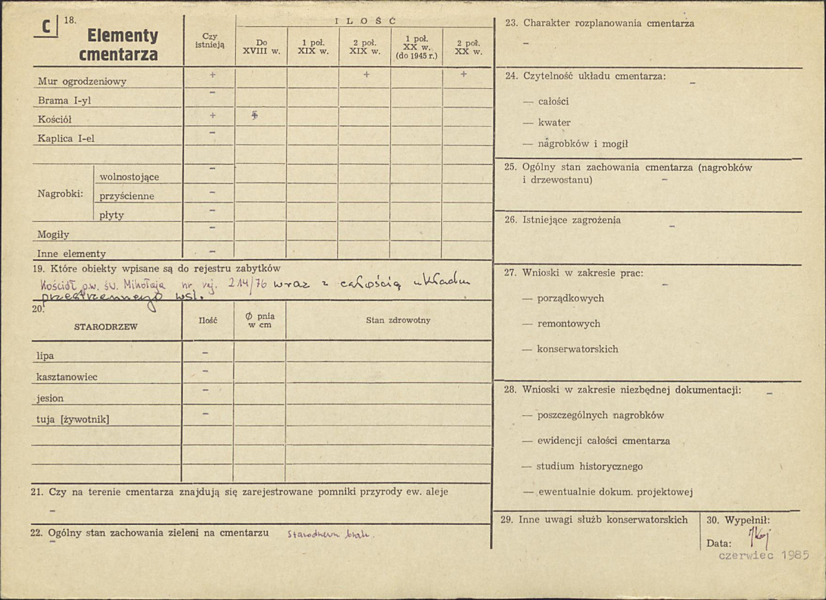 Karta cmentarza, skan nr 2