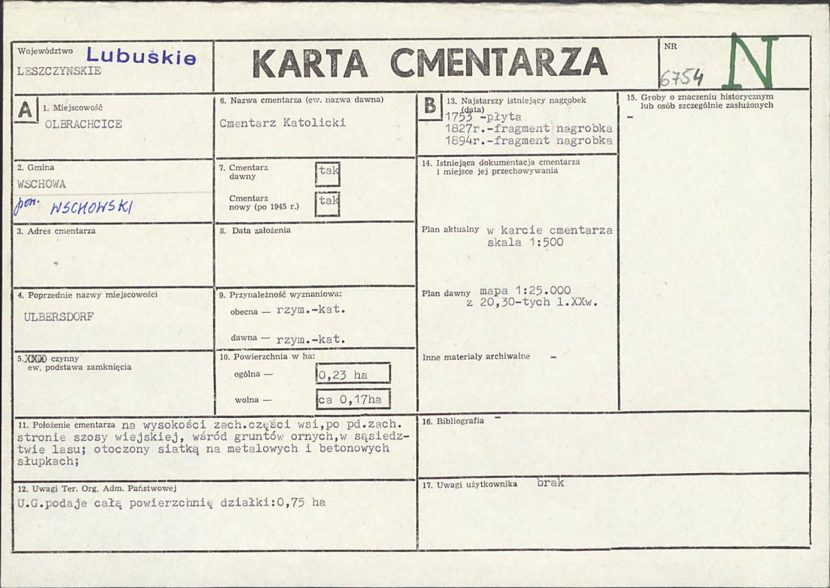 Karta cmentarza, skan nr 1