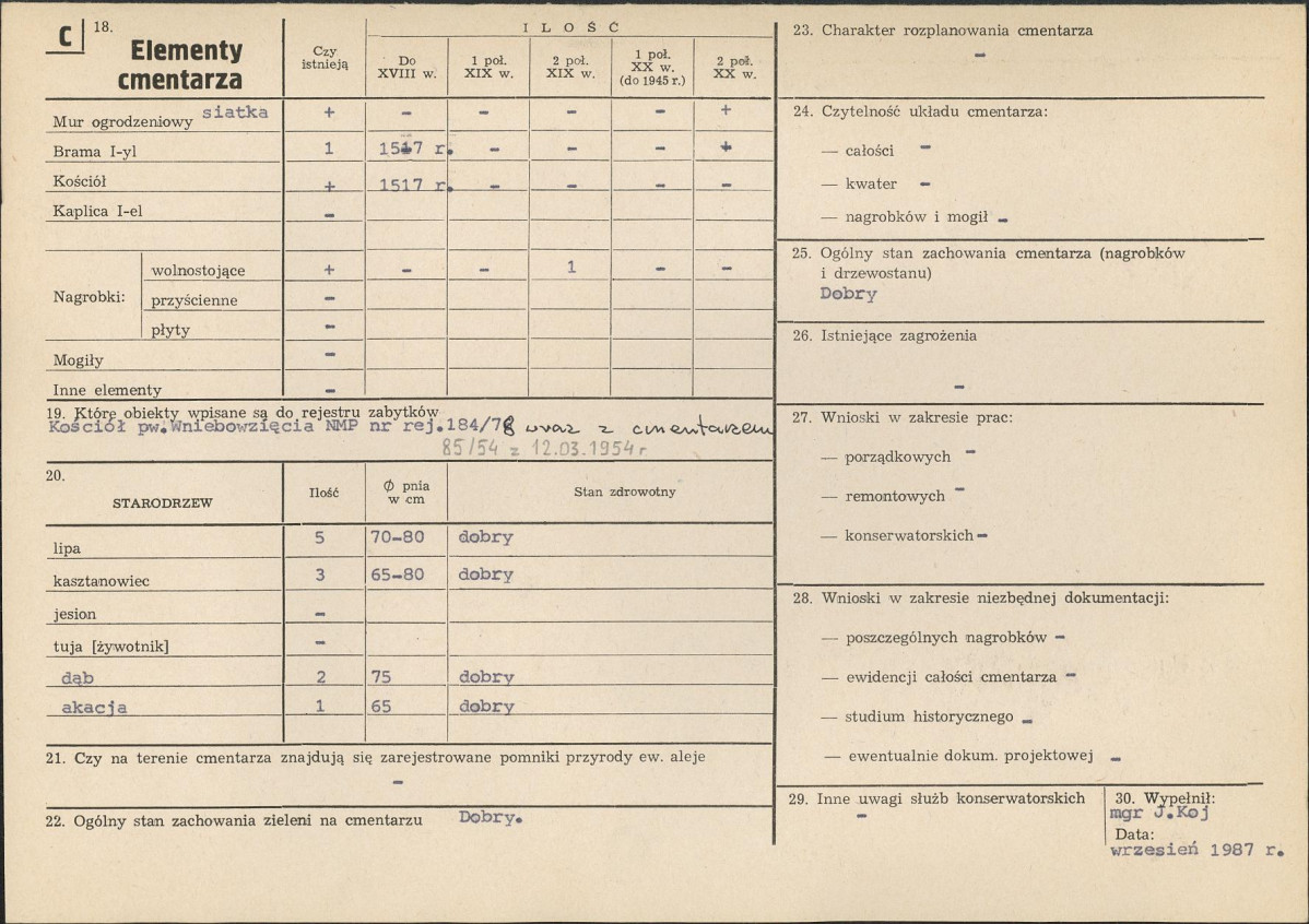 KC - Karta cmentarza, skan nr 2