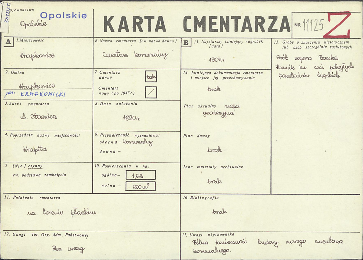 Karta cmentarza, skan nr 1