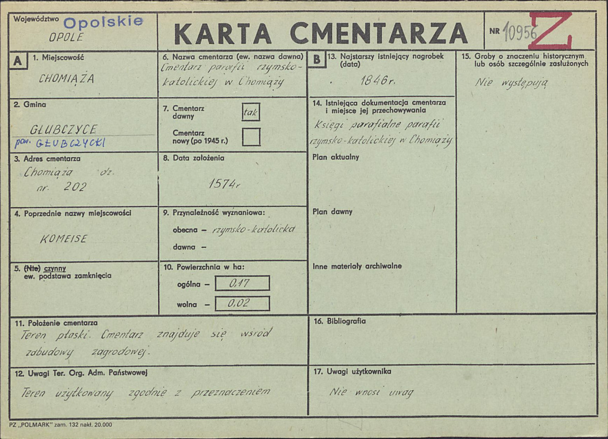 Karta cmentarza, skan nr 1