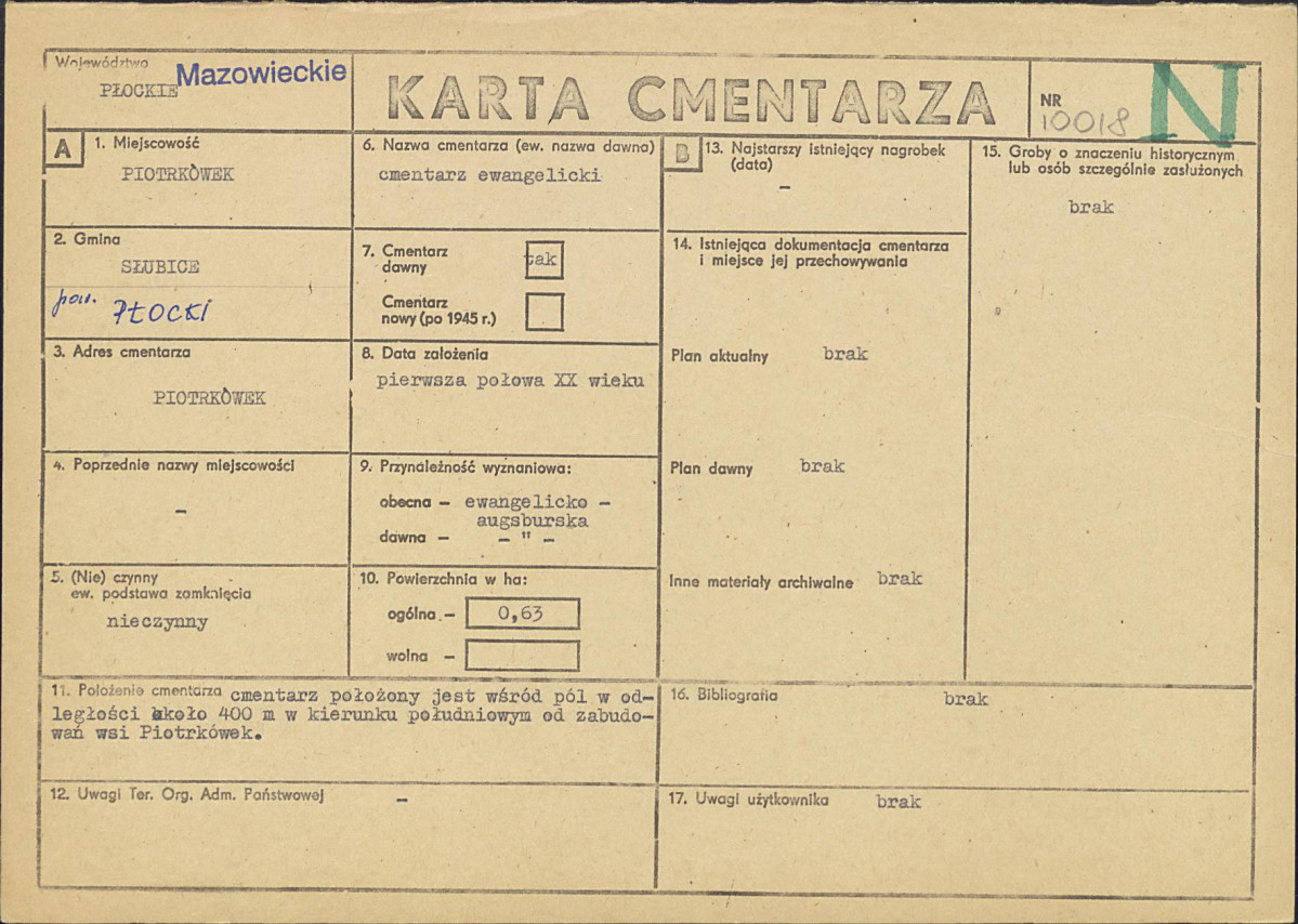 Karta cmentarza, skan nr 1