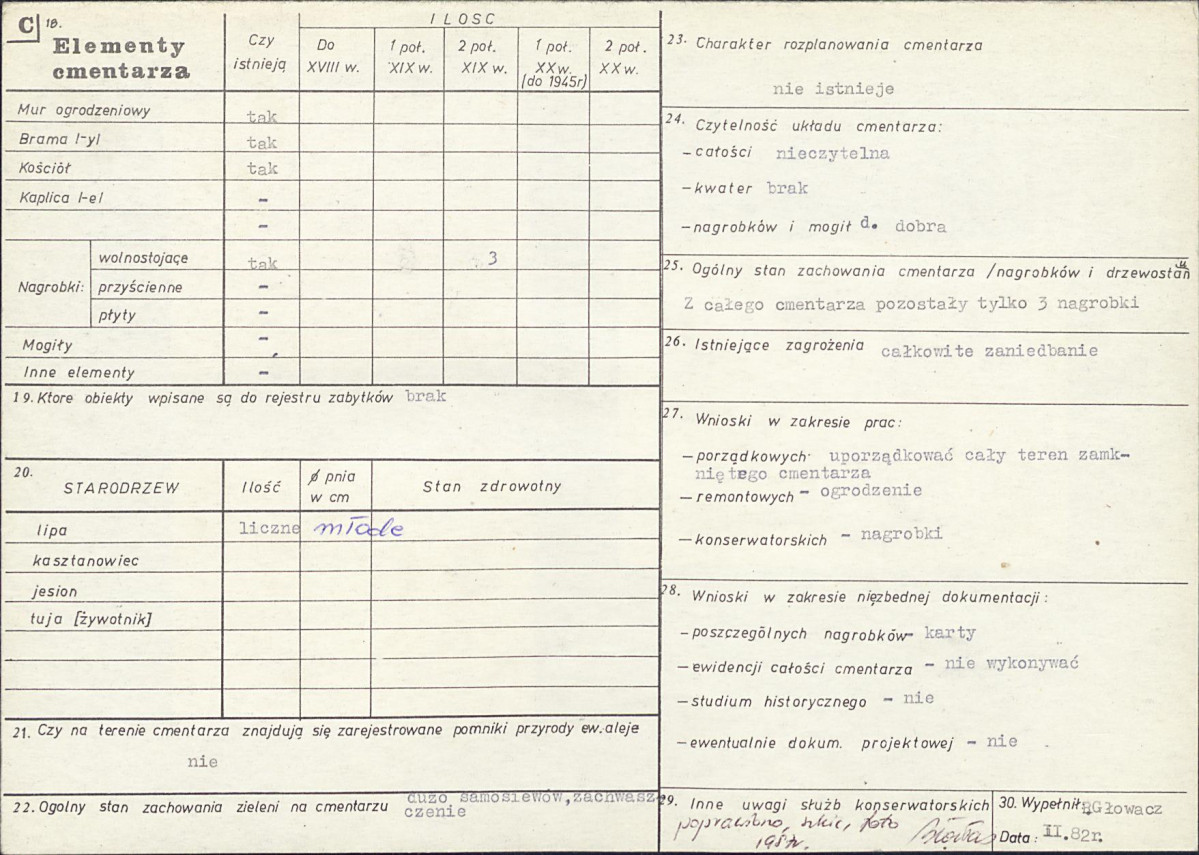 Karta cmentarza, skan nr 2