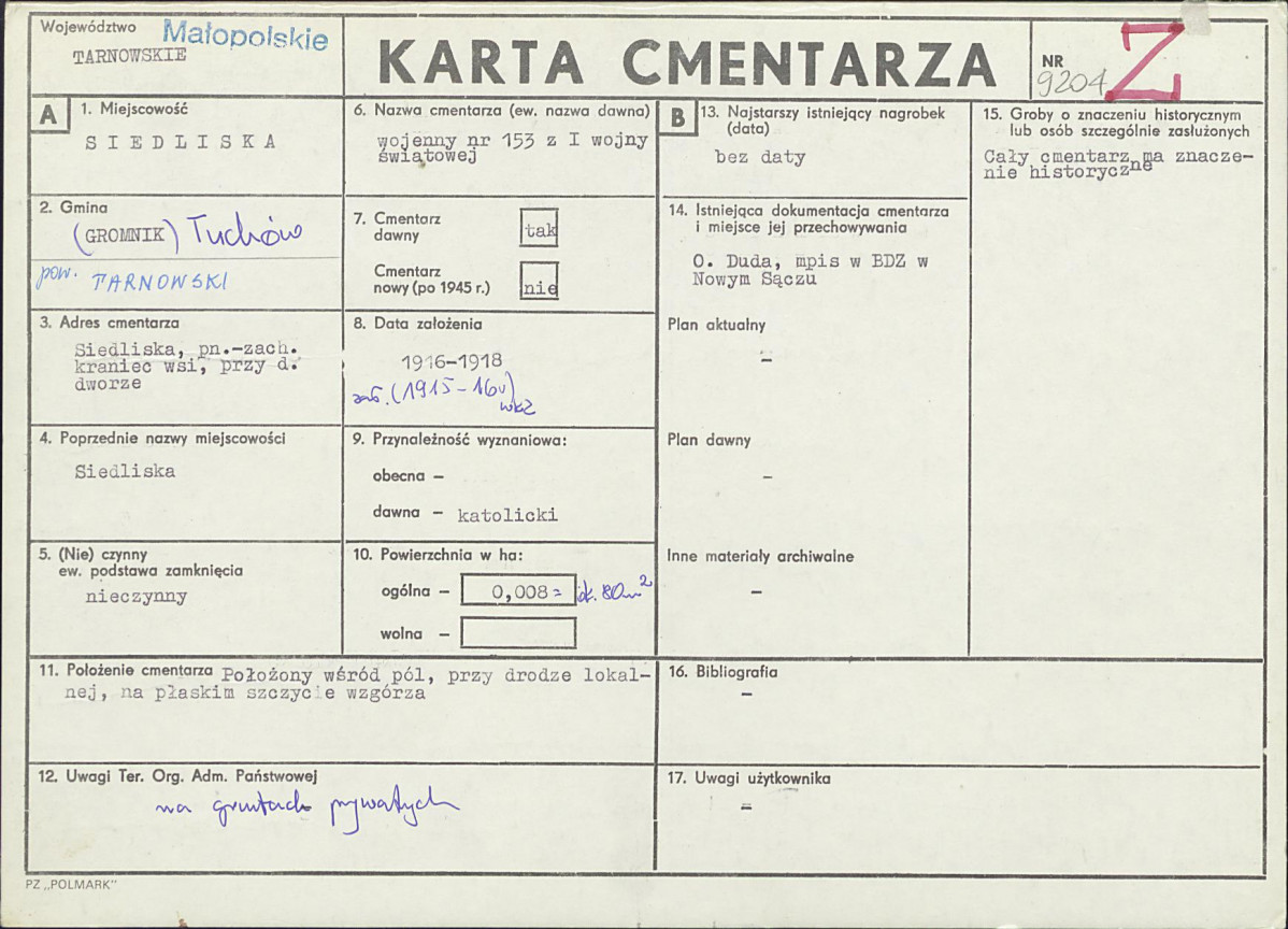 Karta cmentarza, skan nr 1