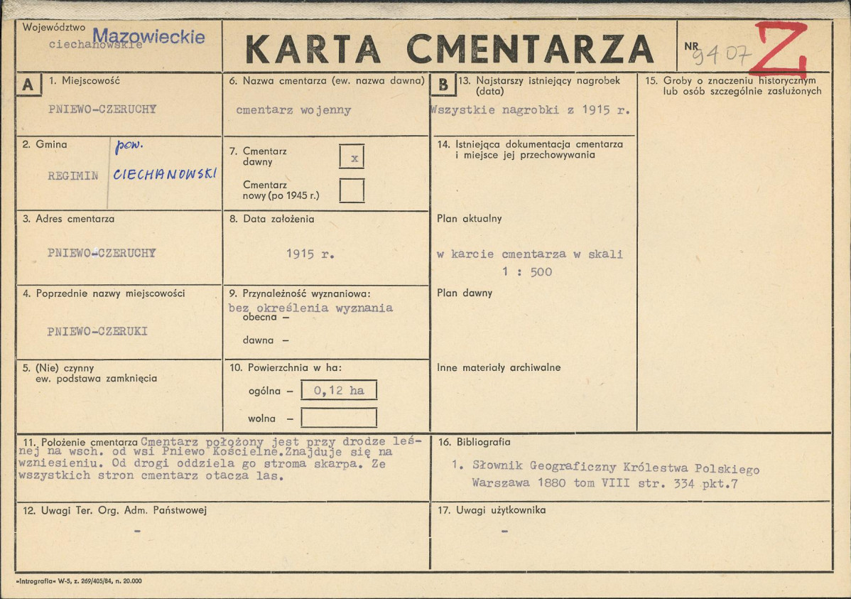 Karta cmentarza, skan nr 1