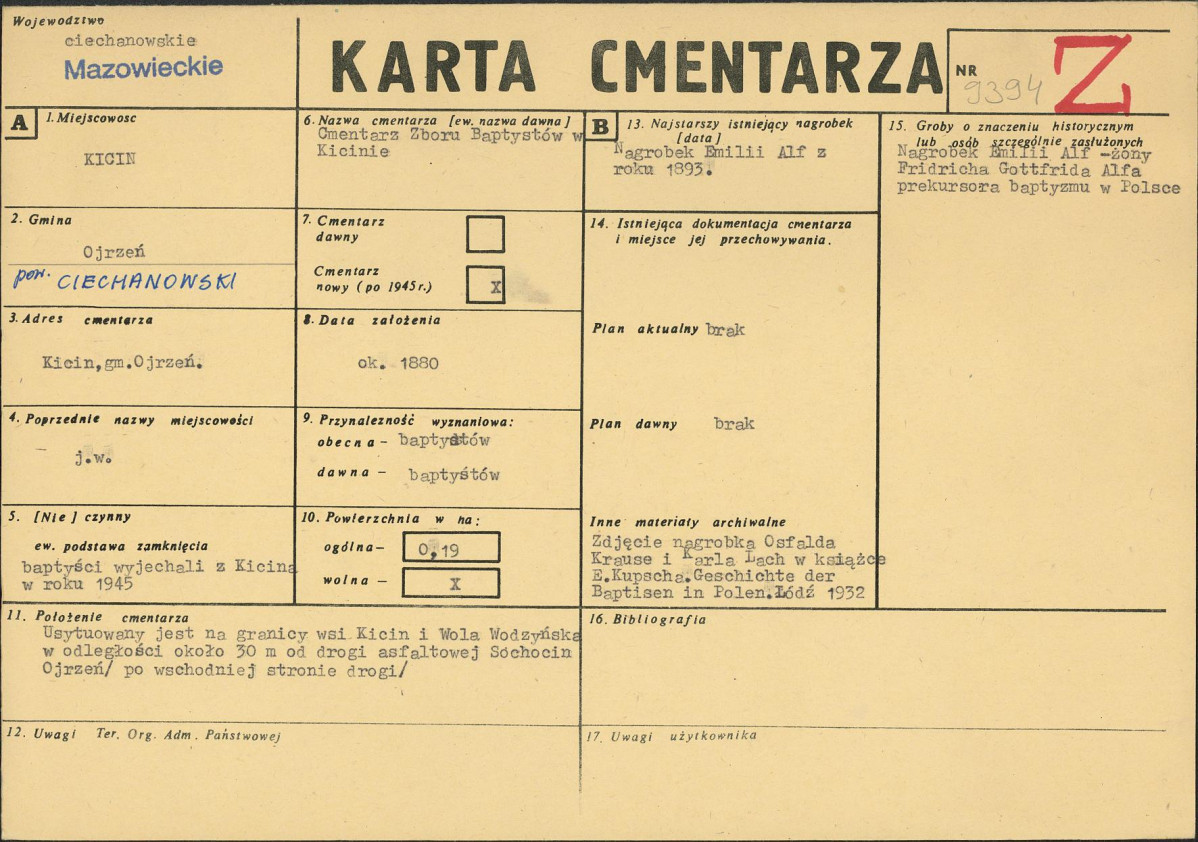 Karta cmentarza, skan nr 1