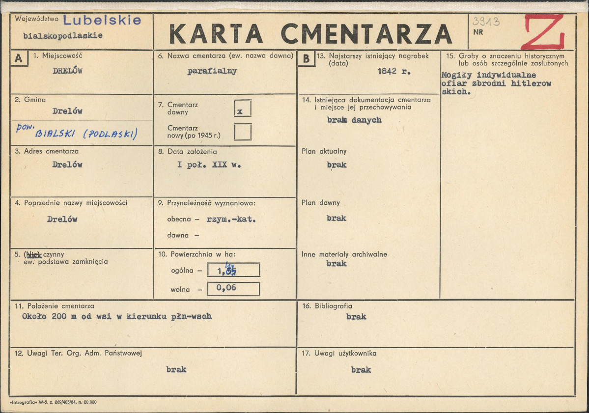 Karta cmentarza, skan nr 1