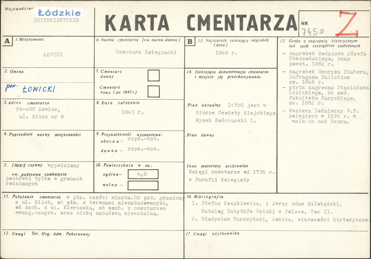 Karta cmentarza, skan nr 1