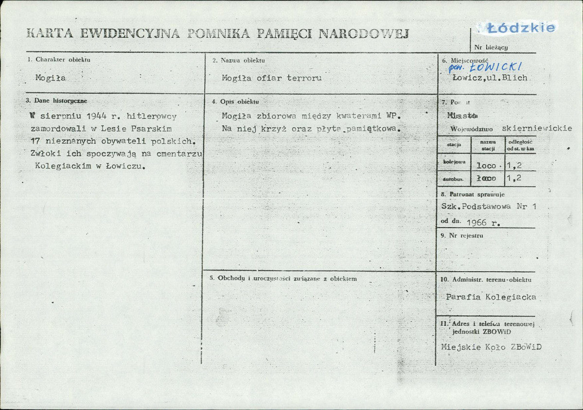 Karta cmentarza, skan nr 6