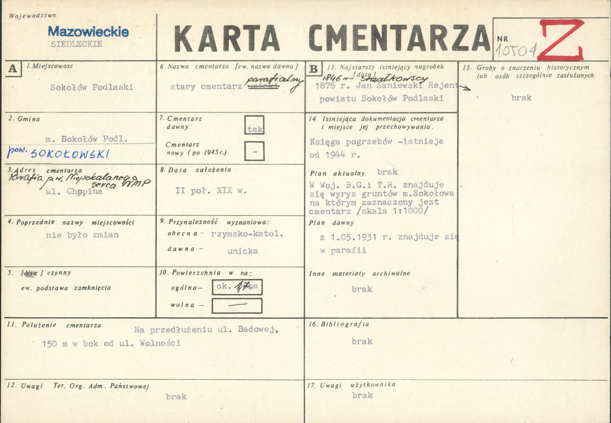 Karta cmentarza, skan nr 1