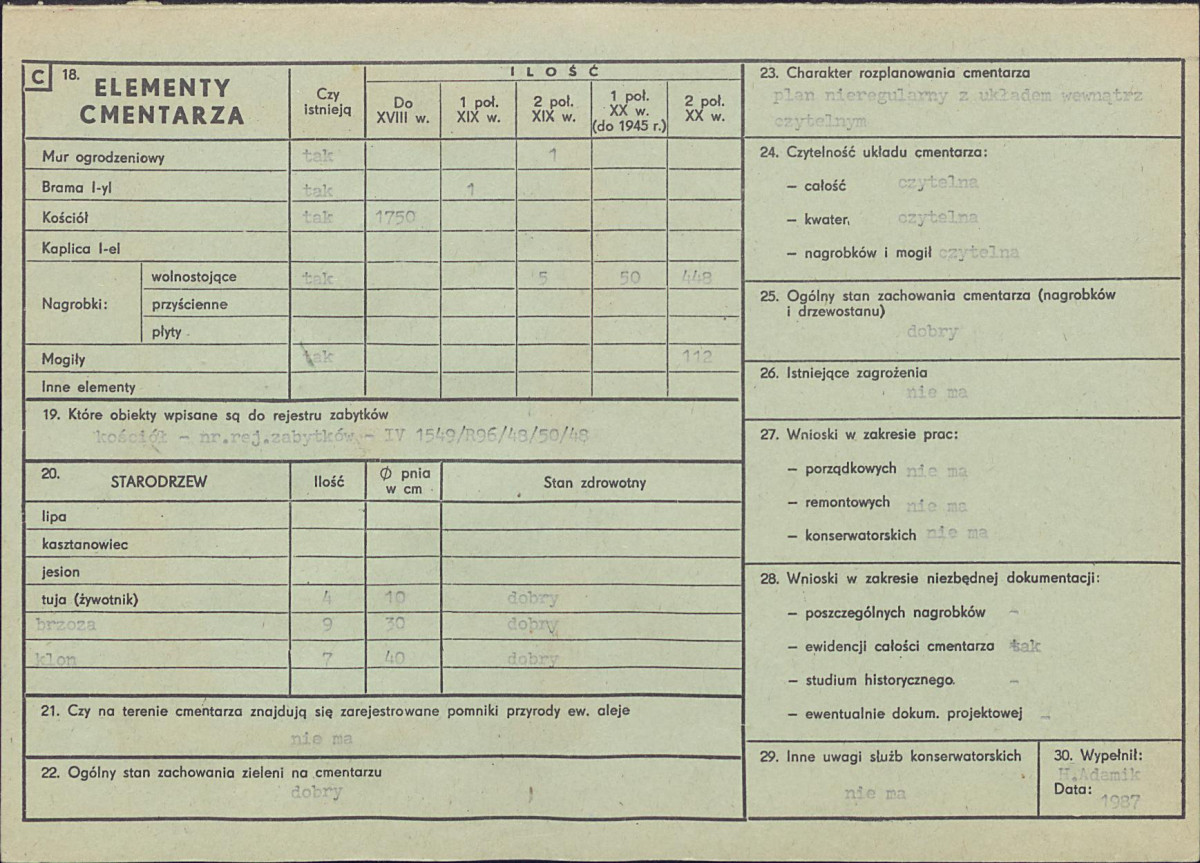 KC - Karta cmentarza, skan nr 2