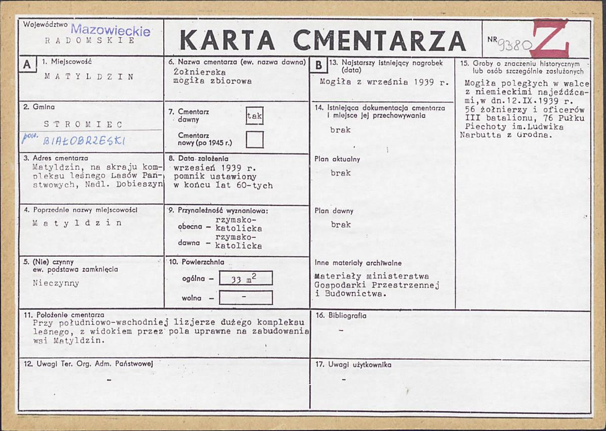 Karta cmentarza, skan nr 1