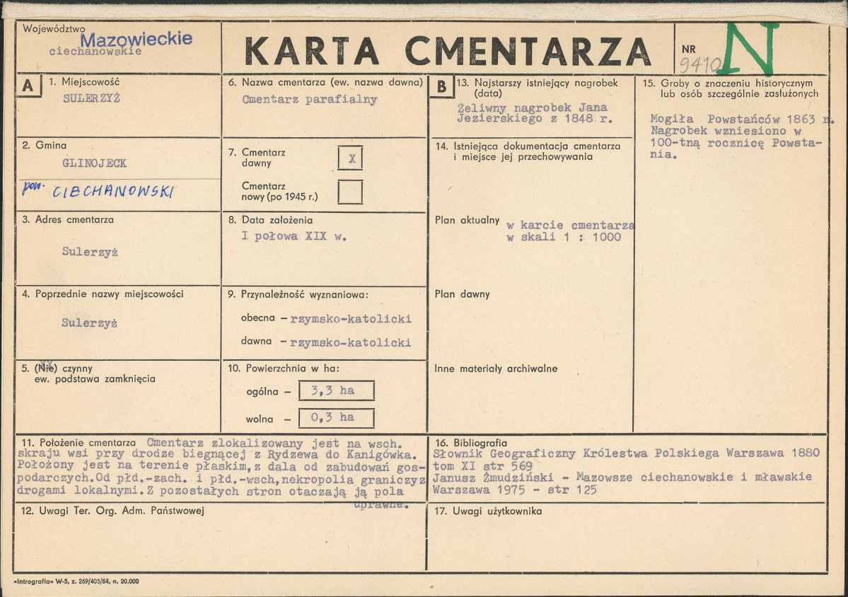 Karta cmentarza, skan nr 1
