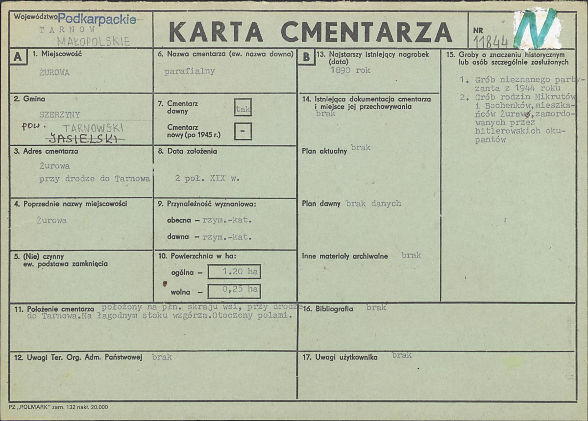 Karta cmentarza, skan nr 1