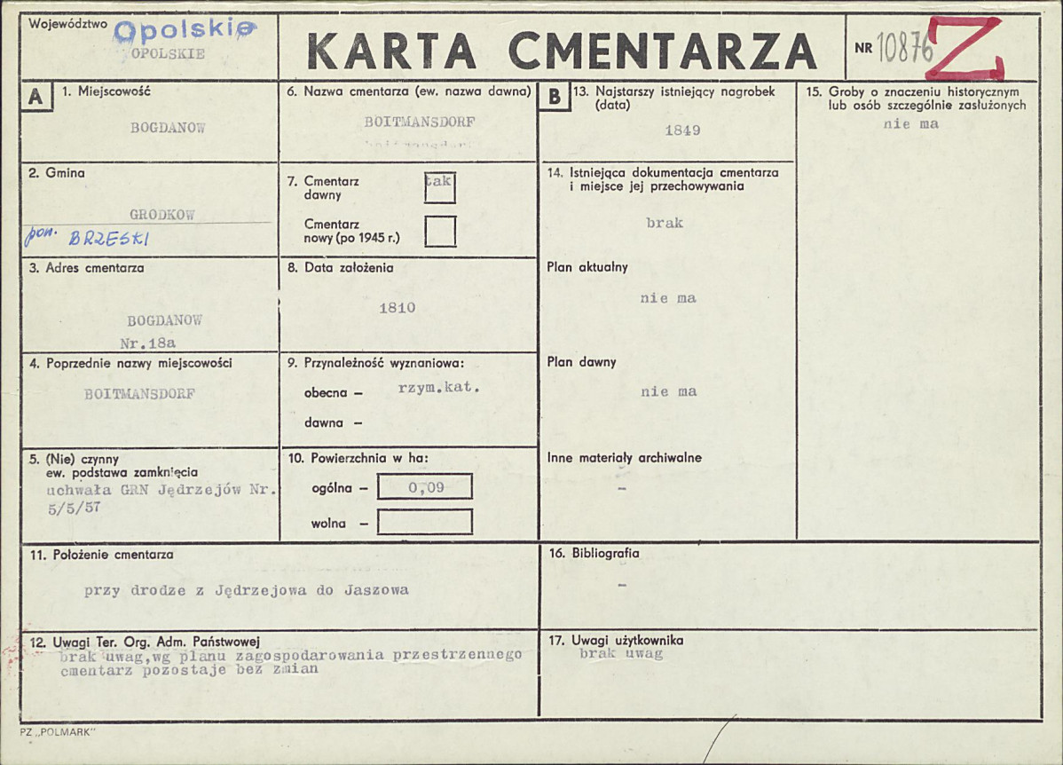Karta cmentarza, skan nr 1
