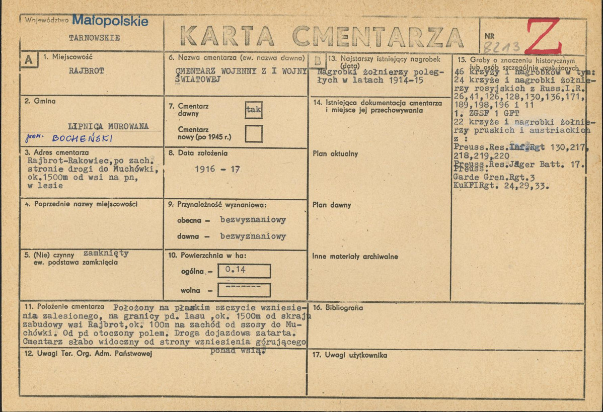 Karta cmentarza, skan nr 1